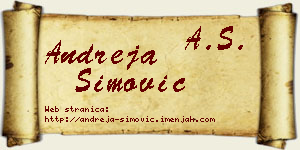 Andreja Simović vizit kartica